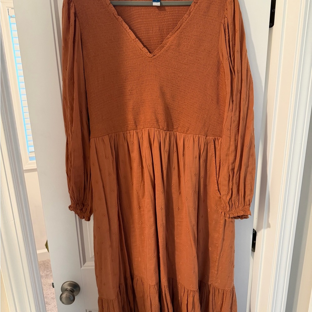 Old Navy Terracotta Long Sleeve Dress